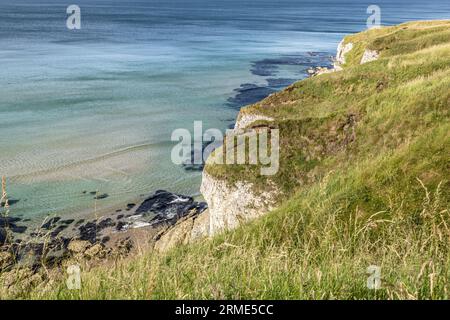 White Rocks Cliff Path, Portstewart Strand, (Strand), Portstewart, County Londonderry, Nordirland, Vereinigtes Königreich Stockfoto