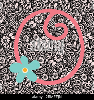 Alphabet Letter O, Alphabet Letter Design, Alphabet Letter Illustration, Letzte Kunst, Buchstabenillustration, Alphabetvektor, Schriftartvektor Stock Vektor