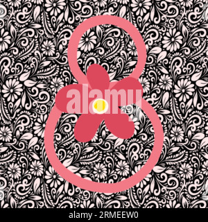 Alphabet Letter 8, Alphabet Letter Design, Alphabet Letter Illustration, Letzte Kunst, Buchstabenillustration, Alphabetvektor, Schriftartvektor Stock Vektor