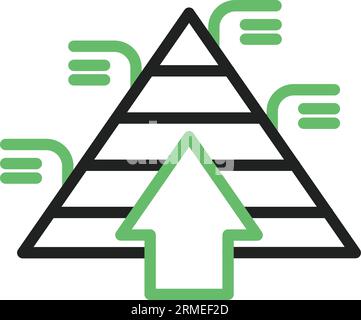 Bild des Symbols „Pyramiden der Bedürfnisse“. Stock Vektor