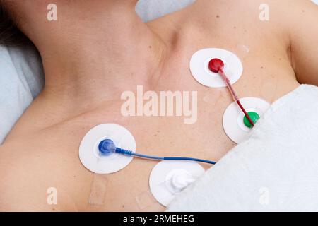 Holter überwacht niemanden des Patienten. Stockfoto