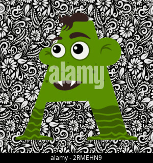 Alphabet Letter A, Alphabet Letter Design, Alphabet Letter Illustration, Letzte Kunst, Buchstabenillustration, Alphabetvektor, Schriftartvektor Stock Vektor