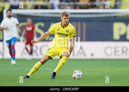 Vila-Real, Spanien. 27. August 2023. Alexander Sorloth (Villarreal) Fußball/Fußball : spanisches Spiel der 'LaLiga EA Sports' zwischen Villarreal CF 3-4 FC Barcelona im Estadio de la Ceramica in Vila-Real, Spanien. Quelle: Mutsu Kawamori/AFLO/Alamy Live News Stockfoto