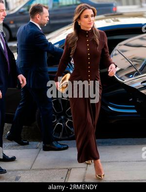 Königin Rania beim Empfang von König Karl III. Am Vorabend der Krönungszeremonie ihrer Majestäten König Karl III. Und Königin Camila, am 05. Mai 2023, Bilder anlässlich des Geburtstags von Königin Rania Al Abdullah am Donnerstag, den 31. August 2023 Foto: Royal Hashemite Court/Albert Nieboer/Netherlands OUT/Point de Vue OUT Stockfoto