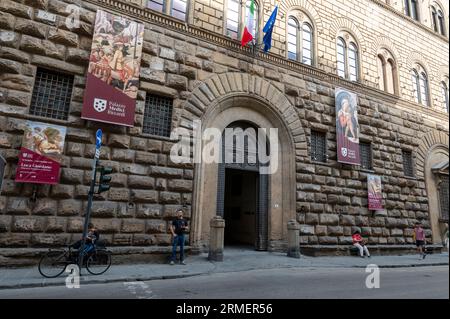 Der Palast Riccardi Medici (Palazzo Medici Riccardi) war die Residenz der Familie Medici in Florenz in der Toskana Stockfoto