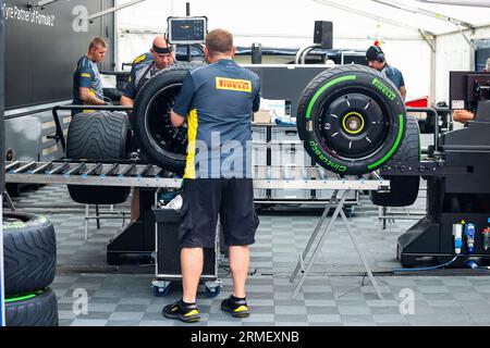 Zandvoort, Niederlande. August 2023. Pirelli Tyres, F1 Grand Prix der Niederlande auf dem Circuit Zandvoort am 24. August 2023 in Zandvoort, Niederlande. (Foto von HIGH TWO) Credit: dpa/Alamy Live News Stockfoto