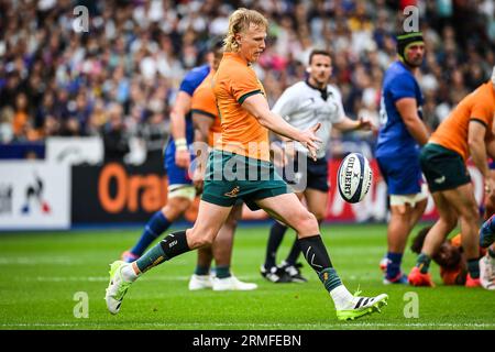 Saint-Denis, Frankreich, Frankreich. 27. August 2023. Carter GORDON aus Australien während des Spiels der Summer Nations Series zwischen Frankreich und Australien am 27. August 2023 im Stade de France in Saint-Denis bei Paris. (Bild: © Matthieu Mirville/ZUMA Press Wire) NUR REDAKTIONELLE VERWENDUNG! Nicht für kommerzielle ZWECKE! Stockfoto