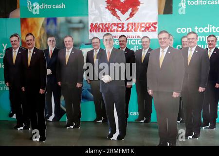 Nicht exklusiv: 27. August 2023, Mexiko-Stadt, Mexiko: Werbung für den Kandidaten für die Kandidatur für die Präsidentschaft Mexikos für die Nationalrege Stockfoto