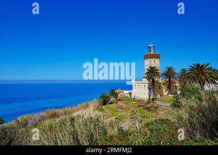 Leuchtturm am Kap Spartel in Tanger, Marokko Stockfoto