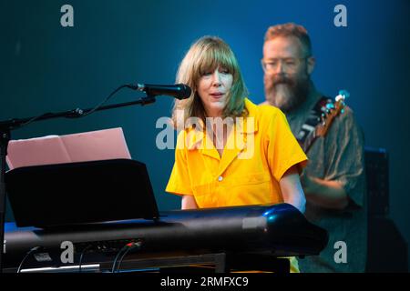 Beth Orton spielt die Mountain Stage beim Green man Festival in Wales, Großbritannien, August 2023. Foto: Rob Watkins Stockfoto