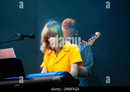 Beth Orton spielt die Mountain Stage beim Green man Festival in Wales, Großbritannien, August 2023. Foto: Rob Watkins Stockfoto