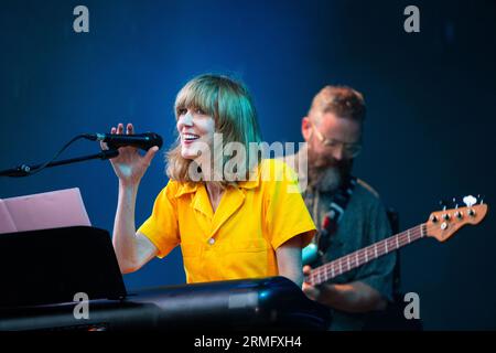 Beth Orton spielt die Mountain Stage beim Green man Festival in Wales, Großbritannien, August 2023. Foto: Rob Watkins Stockfoto