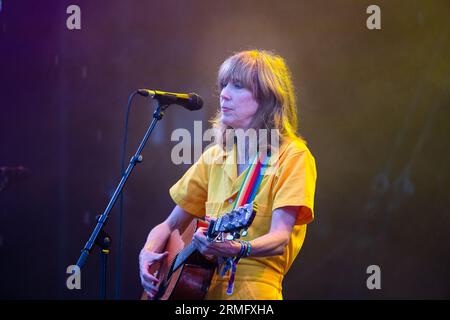 Beth Orton spielt die Mountain Stage beim Green man Festival in Wales, Großbritannien, August 2023. Foto: Rob Watkins Stockfoto