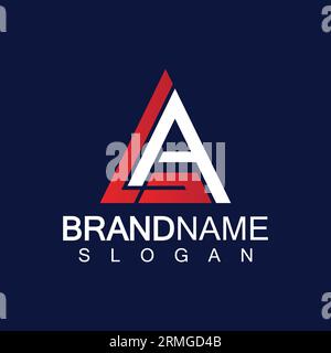Kreatives Monogramm-Logo in Dreiecksform mit Buchstabe LA Stock Vektor