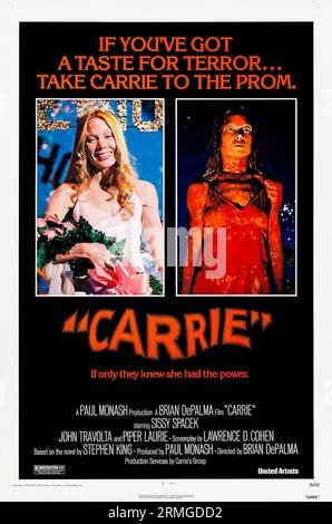 Carrie-Filmplakat Sissy Spacek Stockfoto