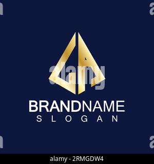 Initial Letters LA Logo Design Vector Template. Stock Vektor