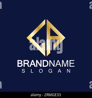Initial Letters LA Logo Design Vector Template. Stock Vektor