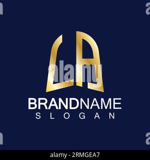 Initial Letters LA Logo Design Vector Template. Stock Vektor