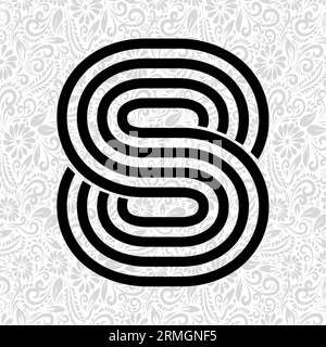 NummernLetzte Kunst, Alphabet Letter Design, Alphabet Letter Illustration, Letzte Kunst, Buchstabenillustration, Alphabetvektor, Schriftartvektor Stock Vektor