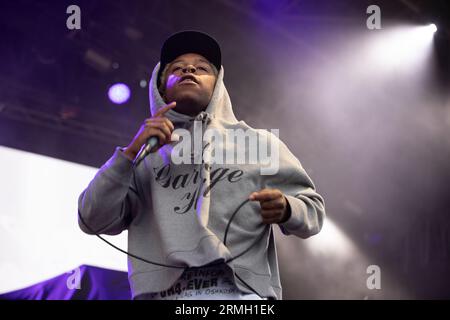 Kennyhoopla treten live in der Halifax The Piece Hall uk am 12. august 2023 auf. Stockfoto