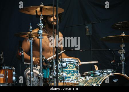 Kennyhoopla treten live in der Halifax The Piece Hall uk am 12. august 2023 auf. Stockfoto