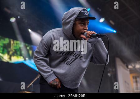 Kennyhoopla treten live in der Halifax The Piece Hall uk am 12. august 2023 auf. Stockfoto