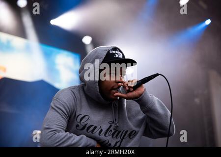 Kennyhoopla treten live in der Halifax The Piece Hall uk am 12. august 2023 auf. Stockfoto