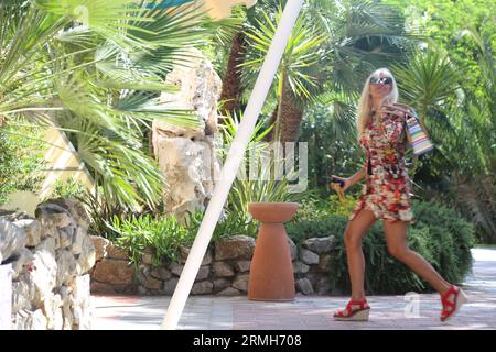 Porträt von Maria Teresa Ruta: Italienische Fernsehmoderatorin, Journalistin und Schriftstellerin. Stockfoto