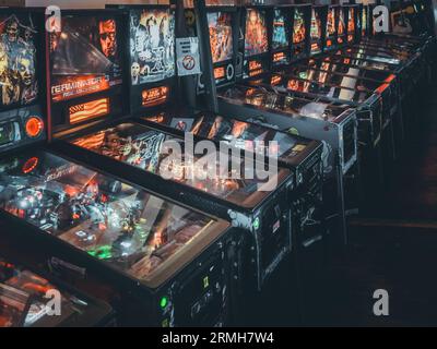 Arcade-Flipperautomaten Stockfoto