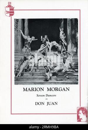 MARION MORGAN Screen Dancers mit JOHN BARRYMORE in Don Juan 1926 Regisseur ALAN CROSLAND Drehbuch Bess Meredyth Silent Movie mit Musical Score und Sound Effects The Vitaphone Corporation / Warner Bros Stockfoto