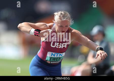 26. August 2023, Budapest, Ungarn; während der Leichtathletik-Weltmeisterschaft Budapest 23 im Nationalen Leichtathletikzentrum. (Claus Andersen/Image of Sport) Stockfoto