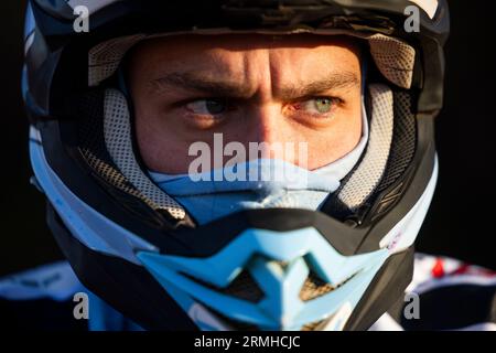 La Rioja, Argentinien. 28. August 2023. ANDUJAR Manuel (arg), Yamaha Raptor 700, FIM W2RC, Portrait während der Phase 1 der Desafio Ruta 40 2023 um La Rioja, 4. Runde der Rallye-RAID-Weltmeisterschaft 2023, am 28. August 2023 in La Rioja, Argentinien - Foto Julien Delfosse/DPPI Credit: DPPI Media/Alamy Live News Stockfoto