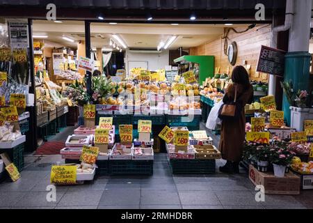 Japan, Fukuoka, Hakata. Kawabata Shopping Arcade. Stockfoto