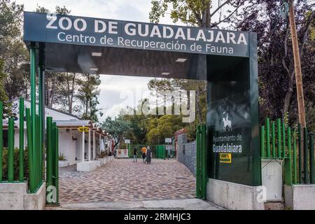 Städtischer Zoo von Guadalajara, Jahr 1985. Gründungsmitglied von AIZA, Iberische Vereinigung der Zoos und Aquarien, bestehend aus Zoos in Spanien und Portugal. Stockfoto