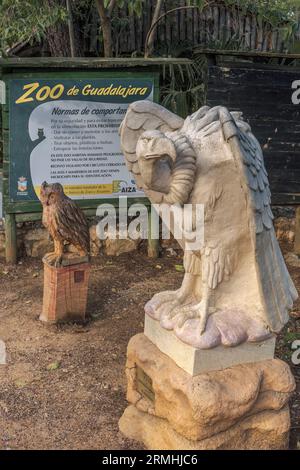 Städtischer Zoo von Guadalajara, Jahr 1985. Gründungsmitglied von AIZA, Iberische Vereinigung der Zoos und Aquarien, bestehend aus Zoos in Spanien und Portugal. Stockfoto