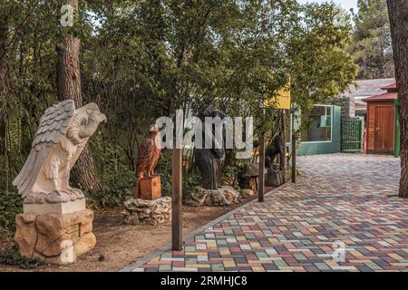 Städtischer Zoo von Guadalajara, Jahr 1985. Gründungsmitglied von AIZA, Iberische Vereinigung der Zoos und Aquarien, bestehend aus Zoos in Spanien und Portugal. Stockfoto