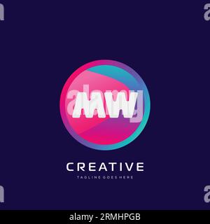 Ursprüngliches Logo mit farbenfrohem Vorlagenvektor. Stock Vektor