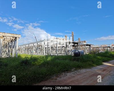 Schauplatz des neuen Wohnungsbauprogramms im Bau Stockfoto