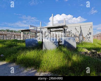 Schauplatz des neuen Wohnungsbauprogramms im Bau Stockfoto