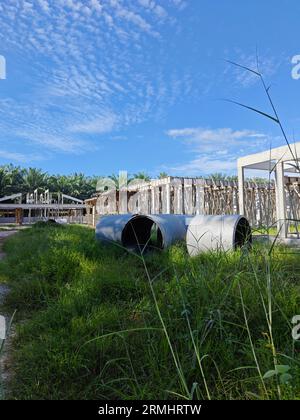 Schauplatz des neuen Wohnungsbauprogramms im Bau Stockfoto
