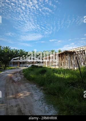 Schauplatz des neuen Wohnungsbauprogramms im Bau Stockfoto