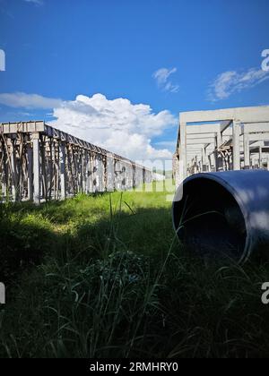 Schauplatz des neuen Wohnungsbauprogramms im Bau Stockfoto