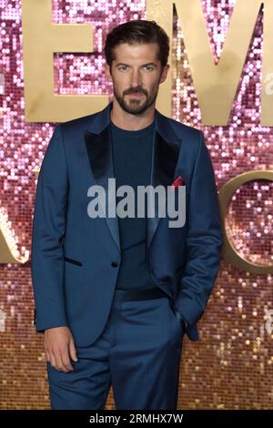 London, Großbritannien. Oktober 2018. Gwilym Lee nimmt an der Weltpremiere von „Bohemian Rhapsody“ in der SSE Arena Wembley in London Teil. (Foto: Fred Duval/SOPA Images/SIPA USA) Credit: SIPA USA/Alamy Live News Stockfoto