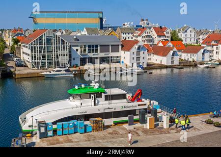 Fähre in Haugesund, Rogaland County, Norwegen, Skandinavien Stockfoto