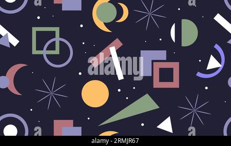 Nahtlose Muster mit geometrischen Formen Stock Vektor