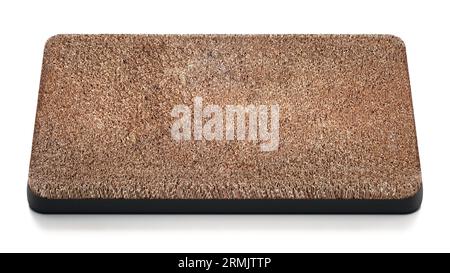 Fußmatte isoliert auf weißem Hintergrund. 3D-Illustration. Stockfoto