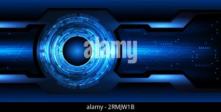 Leiterplatte abstrakte moderne und kreisförmige futuristische Wissenschaftstechnologie Hi-Tech CONNECT-Kommunikation digitale Hintergrundvektorillustration Stock Vektor
