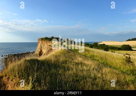 Wunderschöne Küstenlandschaft am Großen Gürtel in Korsør, Dänemark. Stockfoto