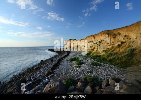 Wunderschöne Küstenlandschaft am Großen Gürtel in Korsør, Dänemark. Stockfoto