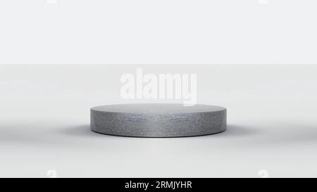 3D-Rendering eines einfachen Produktstativs auf weißem Hintergrund Stockfoto